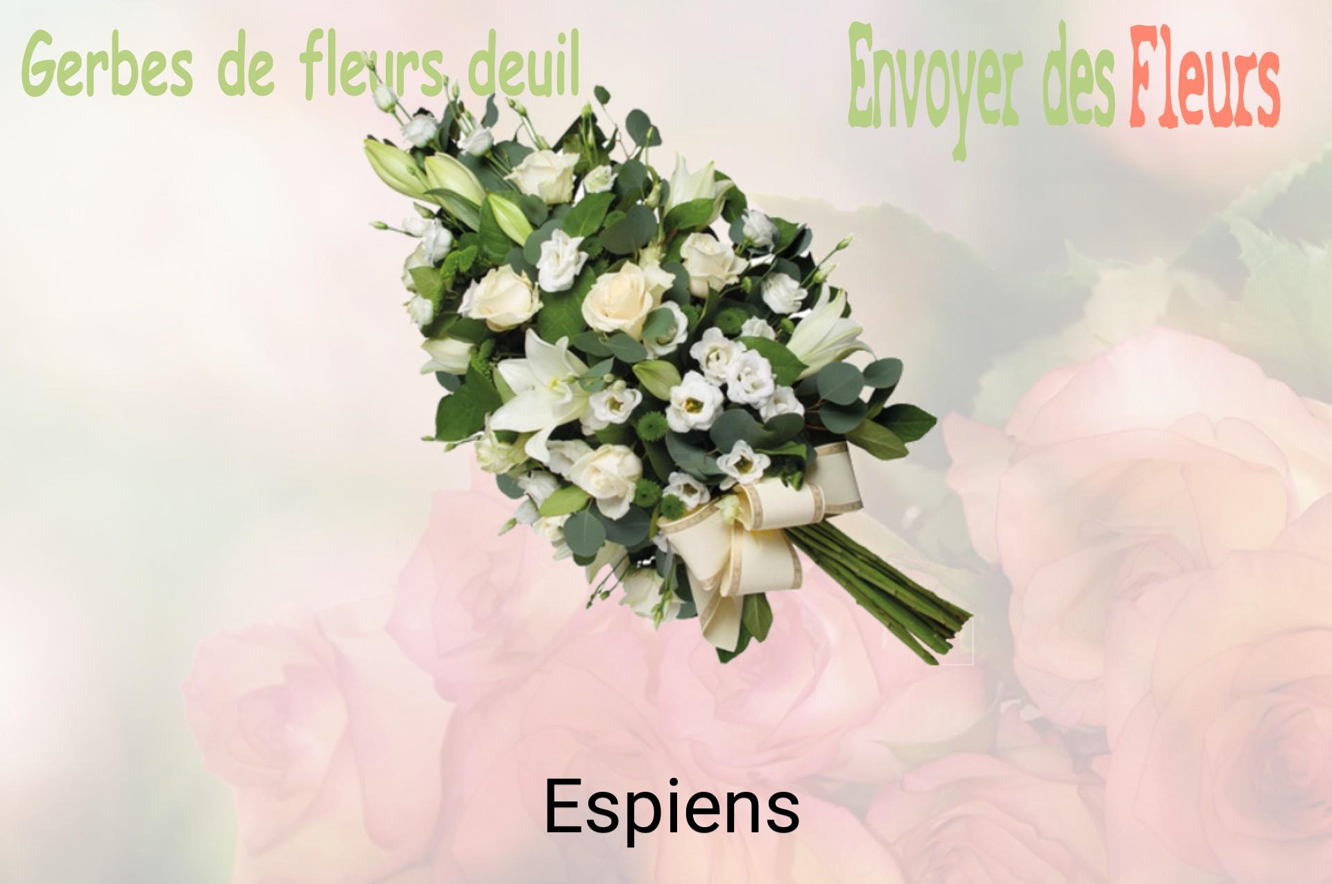 Gerbe de fleurs de deuil livrée à Espiens